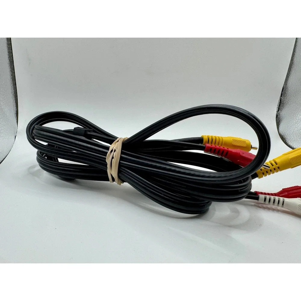 RCA Composite AV Cable 6ft 3 Plug Male to Male Video Audio Red Yellow White